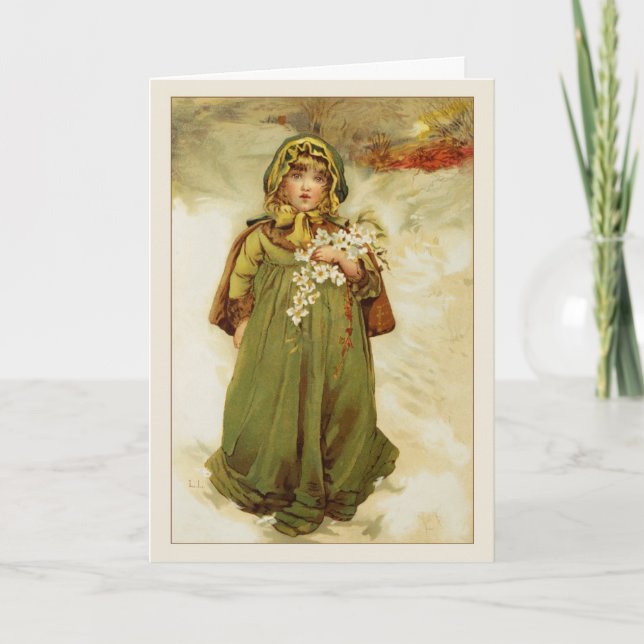 Viktorianische Weihnachtskarte Feiertagskarte (Vorderseite)