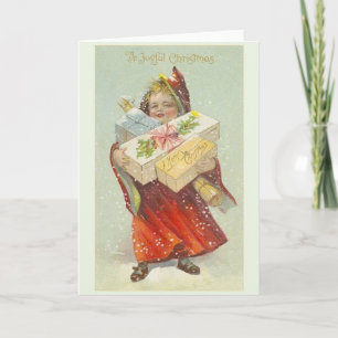 Viktorianische Weihnachtskarte Feiertagskarte