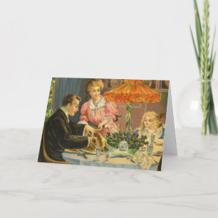 Viktorianische Weihnachtskarte Feiertagskarte