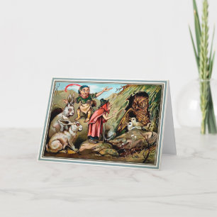 Viktorianische Weihnachtskarte Feiertagskarte