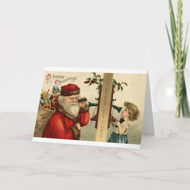 Viktorianische Weihnachtskarte Feiertagskarte (Vorderseite)