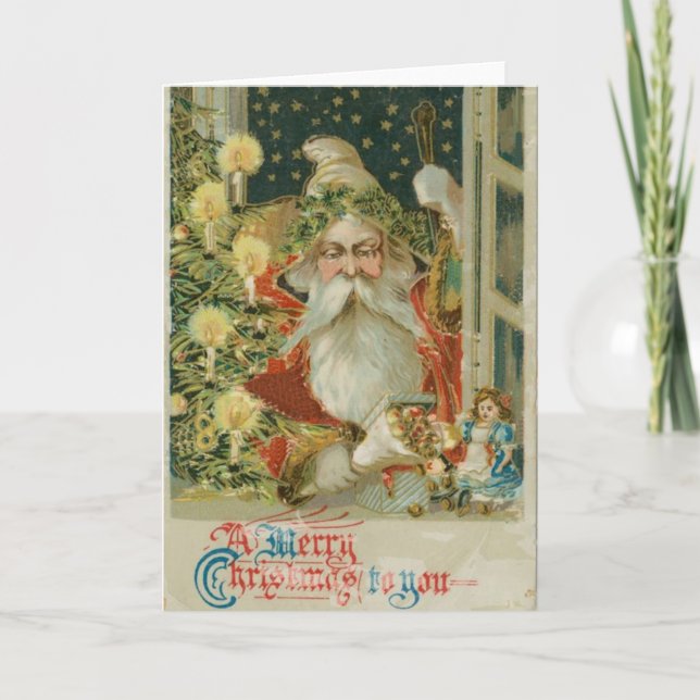 Viktorianische Weihnachtskarte Feiertagskarte (Vorderseite)