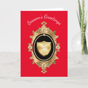 Viktorianische Weihnachtskarte für den Feuerdienst Karte