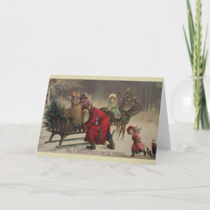 Viktorianische Weihnachtskarte und Engel Weihnacht Feiertagskarte