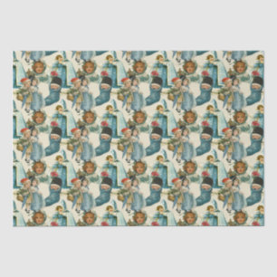 Viktorianische Weihnachtskinder  Seidenpapier