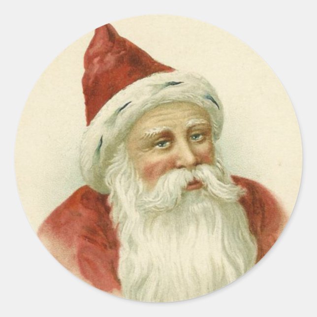 Viktorianische Weihnachtskleber Runder Aufkleber (Vorderseite)