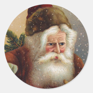 Viktorianische Weihnachtskleber Runder Aufkleber