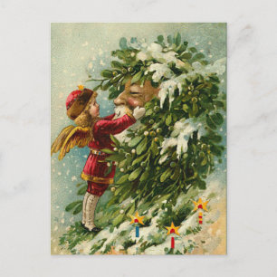 Viktorianische Weihnachtsmann-Postkarte Feiertagspostkarte