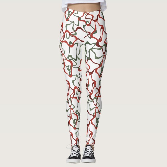 Viktorianische Weihnachtspolygone Leggings (Vorderseite)