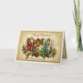 Viktorianische Weihnachtspracht Feiertagskarte
