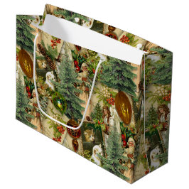 Viktorianische Weihnachtsprracht Große Geschenktüte