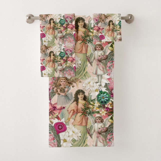 Viktorianische Weihnachtssparkle     Badhandtuch Set (Insitu)