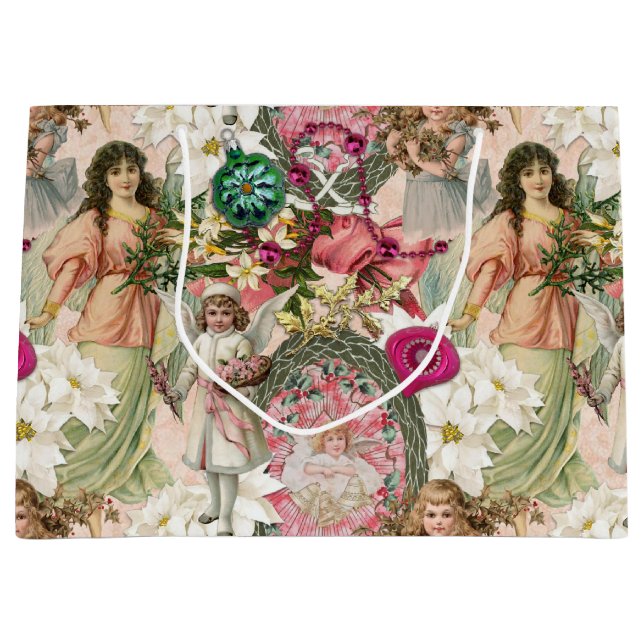 Viktorianische Weihnachtssparkle    Große Geschenktüte (Vorderseite)