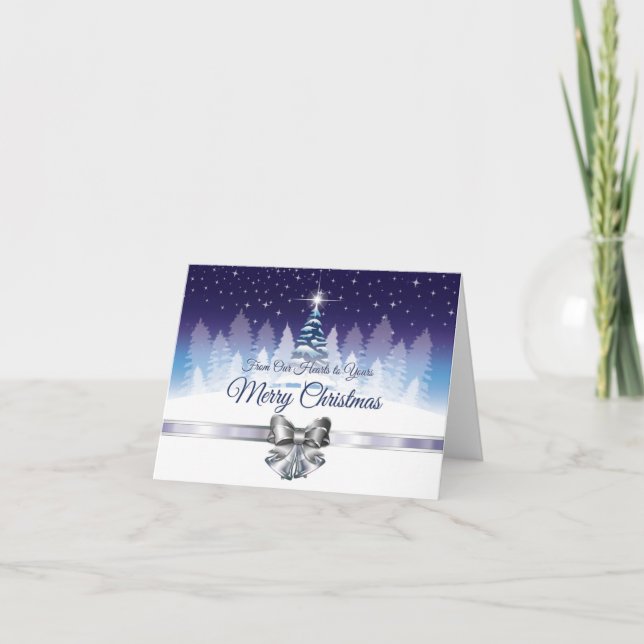 Viktorianische Weihnachtsstern-Faltkarte Karte (Vorderseite)