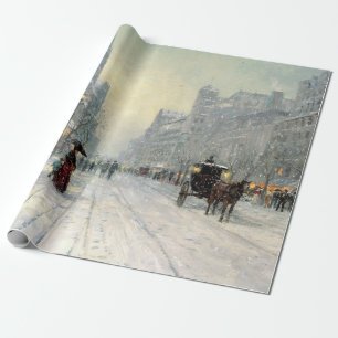 Viktorianische Weihnachtsstraße Geschenkpapier