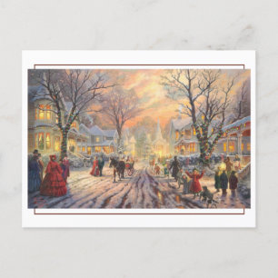 Viktorianische Weihnachtsstraße Postkarte