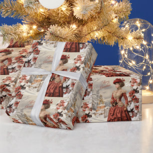 Viktorianische Weihnachtszeit Geschenkpapier