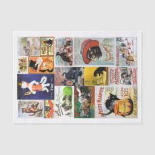 Viktorianische Werbung mit Katzen-Collage (nicht K Seidenpapier