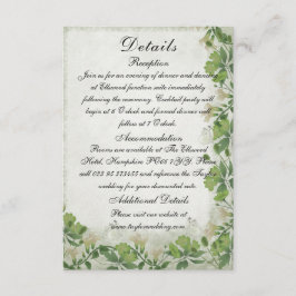 Viktorianische Wiese - Hochzeitszimmerkarte Begleitkarte