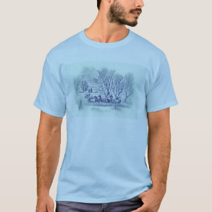 Viktorianische Winterszene T-Shirt
