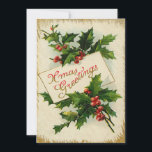 Viktorianische XMas Greetings Flat Christmas Card Feiertagskarte<br><div class="desc">Vintage flache XMas Karten mit heiligen Zweigen. Kontrollieren Sie die Briefkästen mit Bögen aus heiligen Quellen. Fa La La La La La La La. Alte Modebilder liebevoll restauriert für die beste Druckqualität. Viktorianische Weihnachtskarten sind besonders und einzigartig. Fügen Sie einfach Ihren eigenen Gruß hinzu.</div>