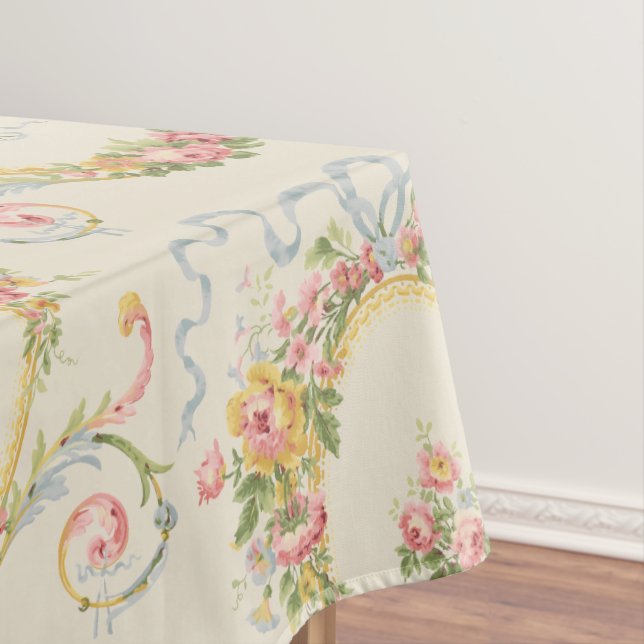 Viktorianische Zeitalter-Medallion & Blue Ribbon Tischdecke (Beispiel)