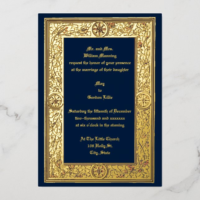 Viktorianische Zeitschrift & Berries von Anton Sed Folieneinladung (Vorderseite)