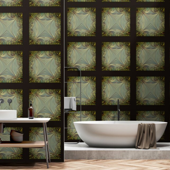 Viktorianische Zinnfliese abstrakt goldbraun ausse Tapete (Von Creator hochgeladen)