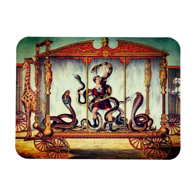 Viktorianische Zirkus-Vintage Ausstellung Magnet (Horizontal)