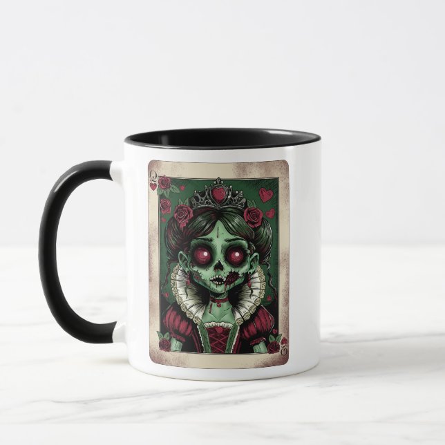 Viktorianische Zombie-Herzkönigin Tasse (Links)