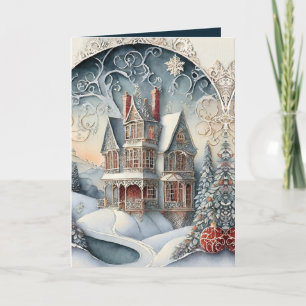 Viktorianische Zuhause zu Weihnachten