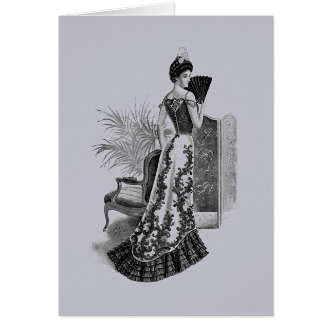 Viktorianischer Abend Gown Lavender Grau (Vorne)