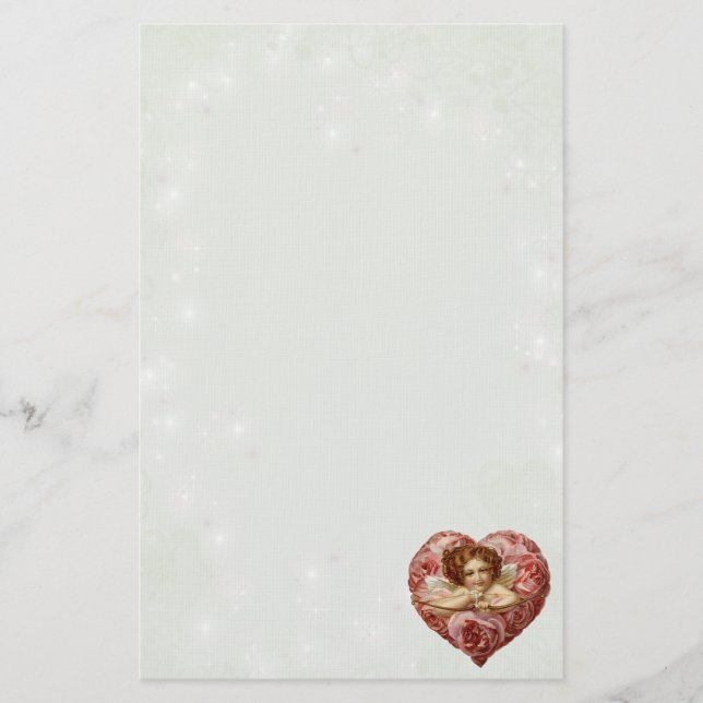 Viktorianischer Amor Briefpapier (Vorderseite)