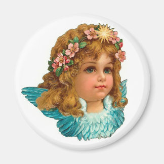 Viktorianischer Angel Vintager Blumenoster Magnet