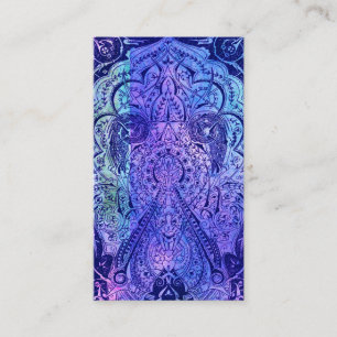 Viktorianischer Arabesque, KASBAH - Navy & Cyan Visitenkarte