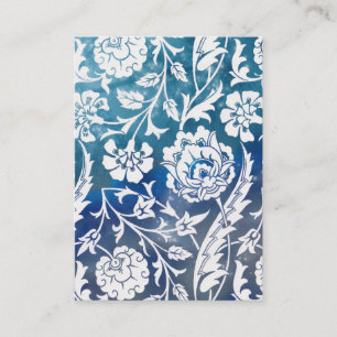 Viktorianischer Arabesque, LADY CIARA - Blau und W Visitenkarte