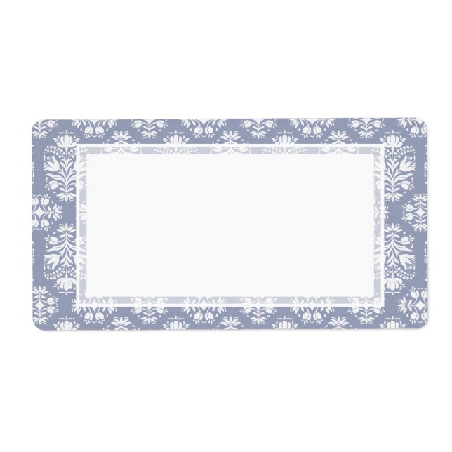 Viktorianischer blauer Lack Damask (Vorne)