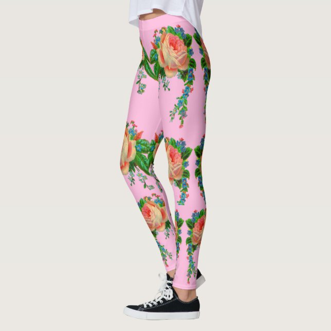 Viktorianischer Blumendruck Leggings (Links)