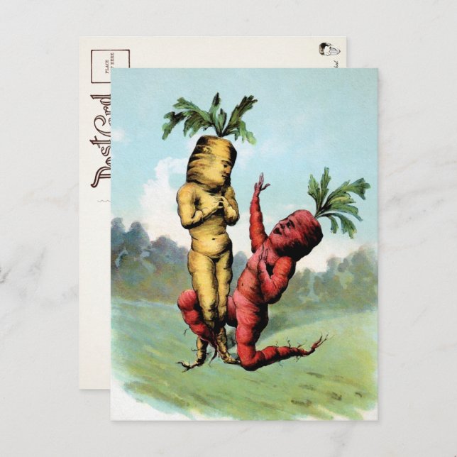 Viktorianischer Carrot Vorschlag Postkarte  (Vorne/Hinten)