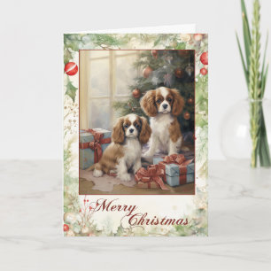 Viktorianischer Cavalier King Charles Weihnachten