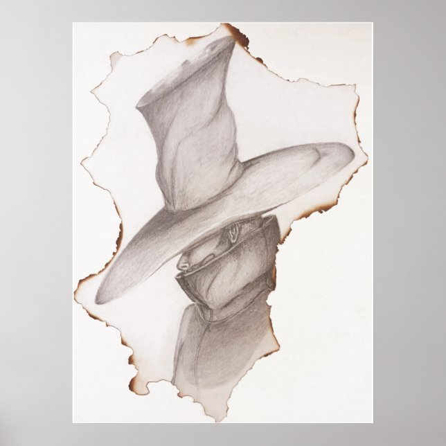 Viktorianischer Charme: Papierportrait auf Poster (Vorne)