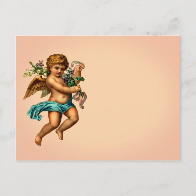 Viktorianischer Cherub Postkarte (Vorderseite)