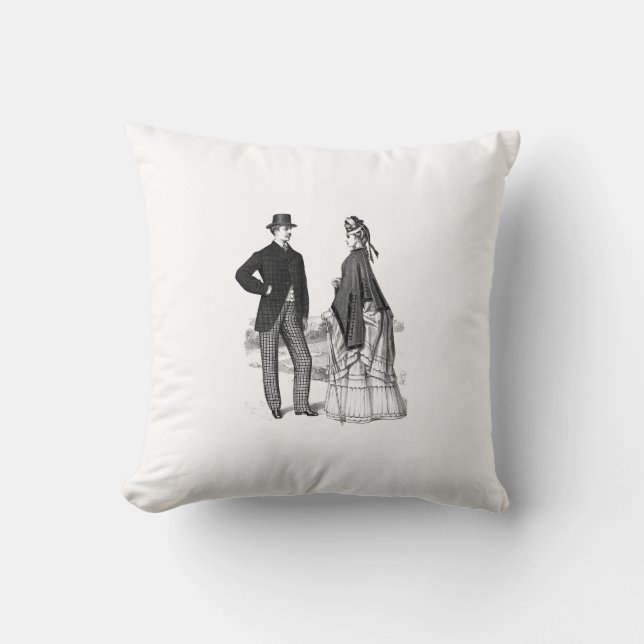 Viktorianischer Couple Pillow Case Kissen (Vorderseite)