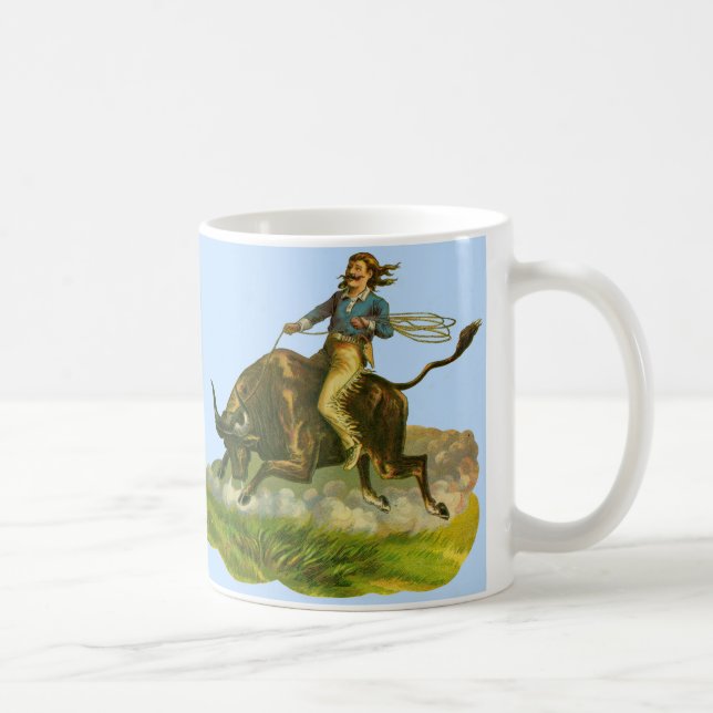 Viktorianischer Cowboy-Bulle Kaffeetasse (Rechts)