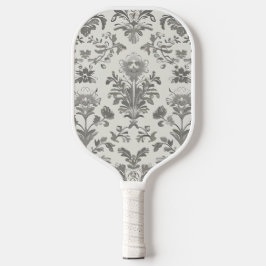 Viktorianischer Damast Blumen Weiß Vintage Pickleball Schläger