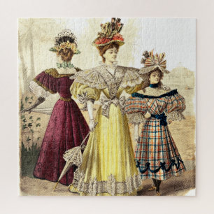 Viktorianischer Damen Vintage-Design Puzzle
