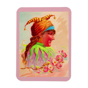 Viktorianischer Damenjester Magnet