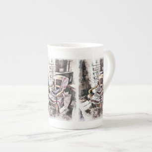 VIKTORIANISCHER FIRESIDE-VORSITZ PROZELLANTASSE