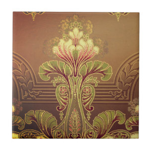 Viktorianischer floraler Fries elegante Blume Art  Fliese