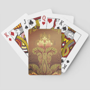 Viktorianischer floraler Fries elegante Blume Art Spielkarten